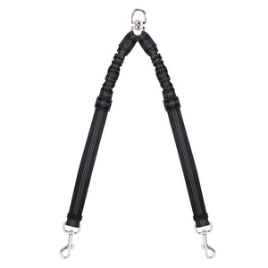 SlowTon Double Dog Leash No Tangle Double Leash for Dogs Walking Training 360°Swivel Rotation Reflective Adjustable Length Dual Two Dog Lead SplitterComfortable Shock Absorbing Bungee Lead 2 Dogs