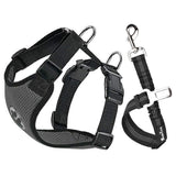 Dog Car Harness & Seat Belt - Grey
