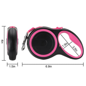 Slowton Retractable Dog Leash 16ft Walking Jogging Training Leash Polyester Tape Small Medium Dog up to 44lbs Hand Grip One Button BrakeLock
