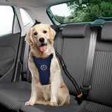 SlowTon Dog Car Harness Plus Connector Strap Multifunction Adjustable Vest Harness Double Breathable Mesh Fabric with Car Vehicle Safety Seat Belt