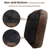 SlowTon Warming Dog Bed 31.5 Inch Machine WashableDryer Pet Sleeper Couch Sofa,Ultra-Soft Breathable Cotton Cozy Calming Cushion with Non-Slip Bottom for Medium Small Dog