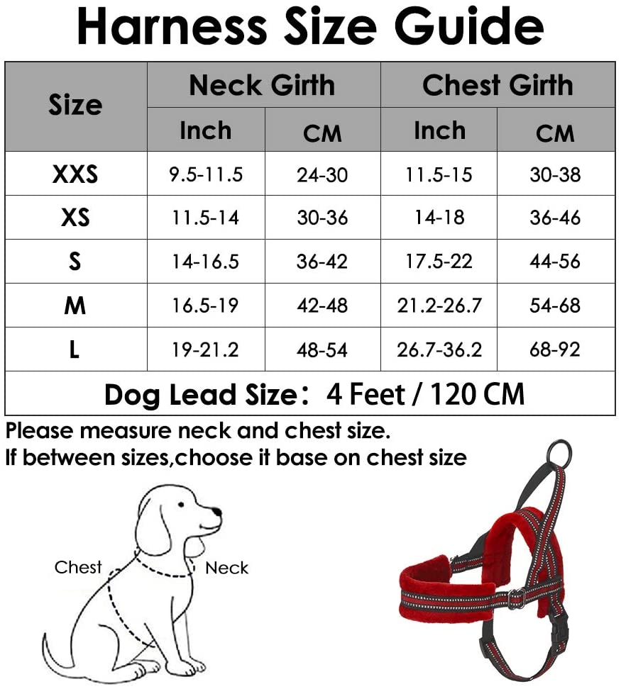 SlowTon No Pull Small Dog Harness and Leash Heavy Duty Easy for Walk Vest Harness Soft Padded Reflective Adjustable Puppy Harness Anti-Twist 4FT Pet Lead Quick Fit for Small Dog Cat Animal