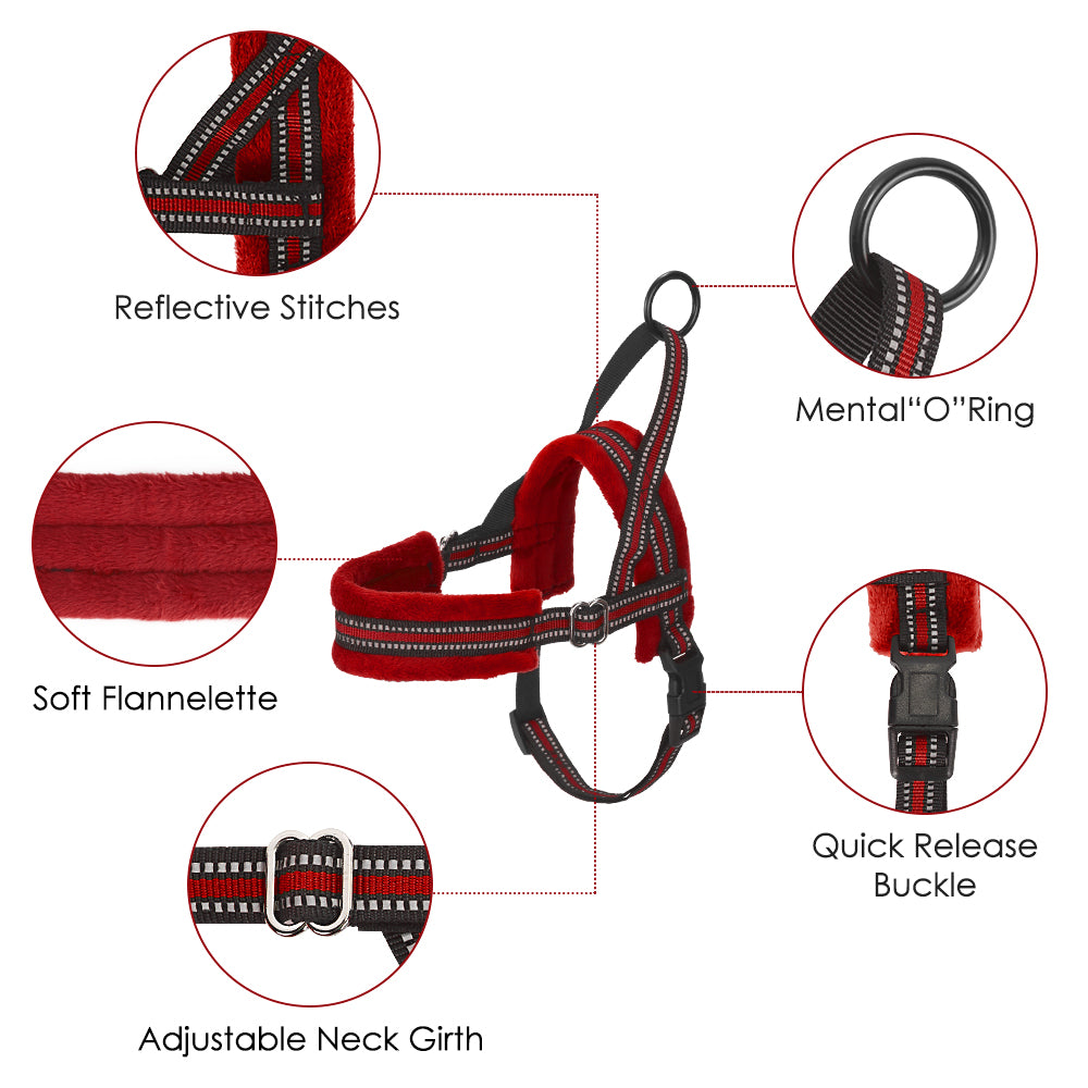SlowTon No Pull Small Dog Harness and Leash Heavy Duty Easy for Walk Vest Harness Soft Padded Reflective Adjustable Puppy Harness Anti-Twist 4FT Pet Lead Quick Fit for Small Dog Cat Animal