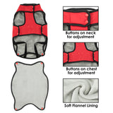 Slowton Dog Jacket Winter Dog Coat Adjustable Pet Vest Reflective Stripe Waterproof Windproof Warm Snowsuit Detachable Flannel Lined Jackets Cold Weather Clothes for Small Medium Large Dogs