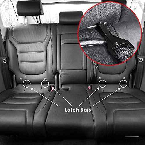 Car seat latch outlet strap