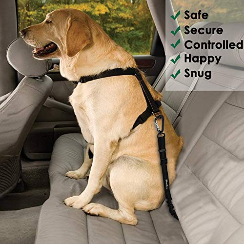 Dog Car Safety Latch Bar Seat Belt - Black