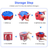 SlowTon Foldable Dog Swimming Pool Collapsible PVC Pet Outdoor Bathing Tub Non Inflatable Anti-Slip Bathtub Portable Summer Pond Kiddie Pool for Dog Puppy Cats and Kids