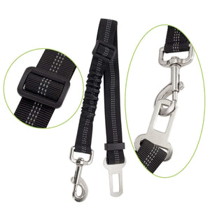 SlowTon Dog Car Harness Plus Connector Strap Multifunction Adjustable Vest Harness Double Breathable Mesh Fabric with Car Vehicle Safety Seat Belt
