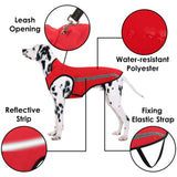 Slowton Dog Jacket Winter Dog Coat Adjustable Pet Vest Reflective Stripe Waterproof Windproof Warm Snowsuit Detachable Flannel Lined Jackets Cold Weather Clothes for Small Medium Large Dogs