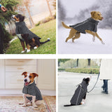 SlowTon Winter Dog Coat Warm Polar Fleece Lining Doggie Outdoor Jacket with Turtleneck Scarf Reflective Stripe Adjustable Waterproof Windproof Puppy Vest Soft Pet Outfits