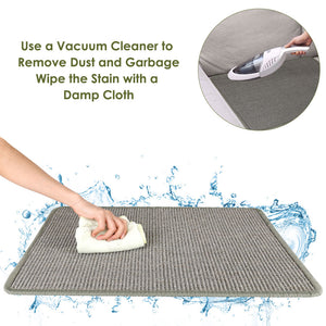 SlowTon Cat Scratcher Mat 15.7" X 23.6" Durable Natural Sisal Protecting Carpet Sofa Furniture Woven Rope Scratching Pad for Cat Grinding ClawsAnti-Slip Cat Playing Sleeping Scratch Toy