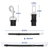 SlowTon Dog Car Harness Plus Connector Strap Multifunction Adjustable Vest Harness Double Breathable Mesh Fabric with Car Vehicle Safety Seat Belt