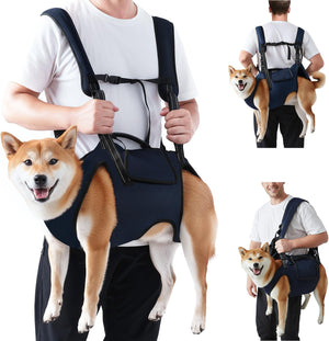 SlowTon Dog Lift Harness for large dog - Full Body Dog Sling Carrier with Adjustable Straps & Control Handle, Breathable Support Backpack for Elderly Injured Arthritic Disabled Medium Large Dogs