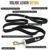 SlowTon No Pull Dog Harness - Heavy Duty Dog Harness and Leash Set for Medium Large Dogs, Reflective Tactical Harness with Soft Padded and Front Clip for Easy Walk and Training