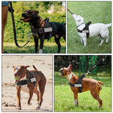 SlowTon No Pull Dog Harness - Heavy Duty Dog Harness and Leash Set for Medium Large Dogs, Reflective Tactical Harness with Soft Padded and Front Clip for Easy Walk and Training