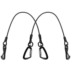 SlowTon Chew Proof Dog Seat Belt Steel Cable Doggie Car Seatbelt 2 Packs Sturdy Safety Belt Puppy Vehicle Tetherwith Latch Bar AttachmentLockable Swivel Rock Climbers Carabiner 