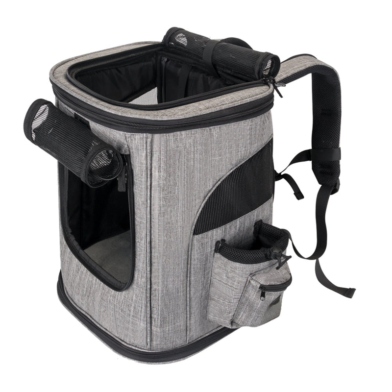 SlowTon Pet Carrier Backpack Airline Approved Small Dog Cat Foldable Carrier 4 Mesh Windows Puppy Carrying Case with Safety Hook Side Pockets Up to 16lbs for Travel Outdoor Use