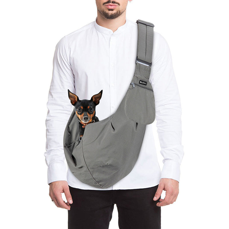 Dog Sling, Cat And Pet Hands-free Shoulder Bag, With Front Pocket Dog, Can  Carry Outdoor Handbag 94 * 60CM Grey.