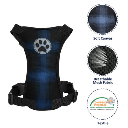 SlowTon Dog Car Harness Plus Connector Strap Multifunction Adjustable Vest Harness Double Breathable Mesh Fabric with Car Vehicle Safety Seat Belt 
