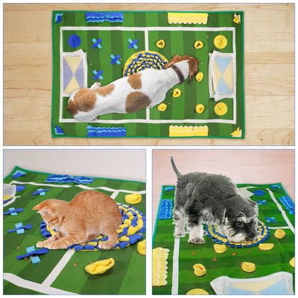 SlowTon Dog Snuffle Mat Feeding Mat Puppy Nose Work Blanket Training Pad Pet Toy Slow Feeder Fun to Use Non Slip Activity Mat Encourage Natural Foraging Skill Stress Release  