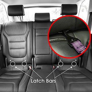 SlowTon Dog Car Seat Belt Pet Seatbelt Clip Tether Puppy Safety Latch Bar Attachment Harness Leash Small Medium Large Dogs Adjustable Restraint Lockable Swivel Carabiner for Doggie Travel 