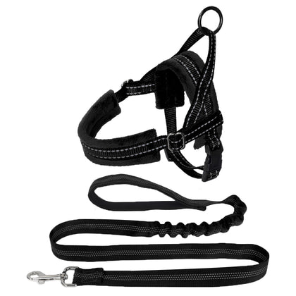SlowTon No Pull Small Dog Harness and Leash Heavy Duty Easy for Walk Vest Harness Soft Padded Reflective Adjustable Puppy Harness Anti-Twist 4FT Pet Lead Quick Fit for Small Dog Cat Animal 