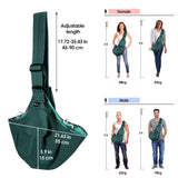 SlowTon Pet Carrier Hand Free Sling Adjustable Padded Strap Tote Bag Breathable Cotton Shoulder Bag Front Pocket Safety Belt Carrying Small Dog Cat Puppy Machine Washable 