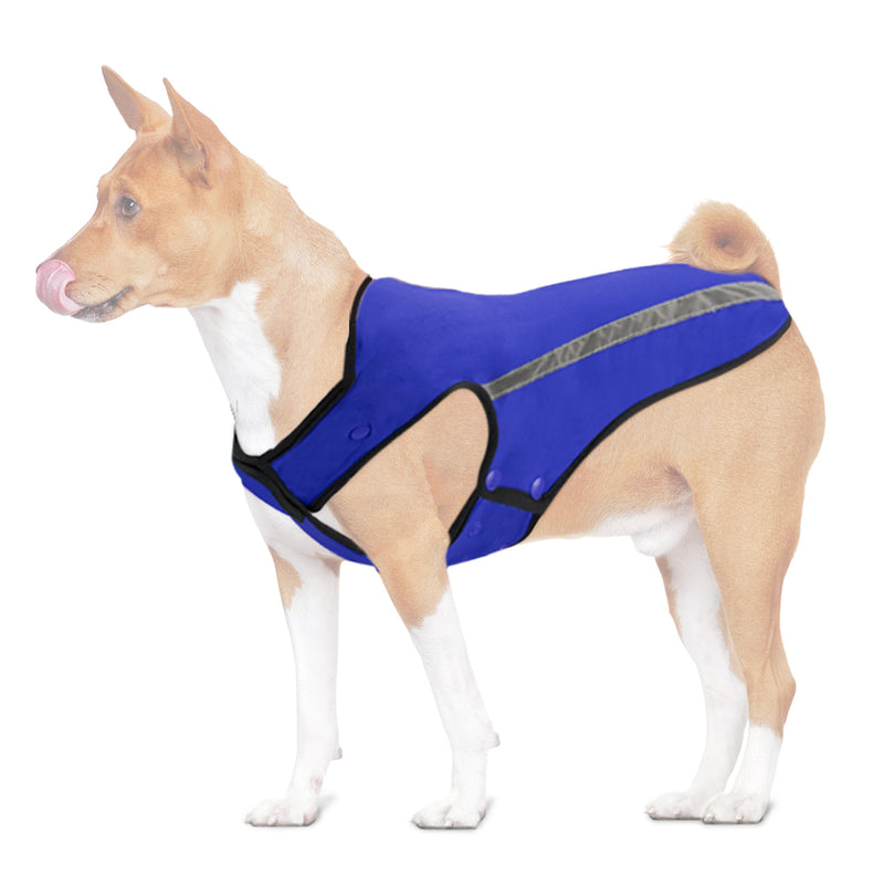 Slowton Dog Jacket Winter Dog Coat Adjustable Pet Vest Reflective Stripe Waterproof Windproof Warm Snowsuit Detachable Flannel Lined Jackets Cold Weather Clothes for Small Medium Large Dogs